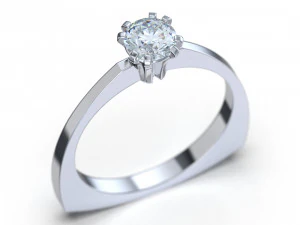 Triangular gem ring 3D Print Model