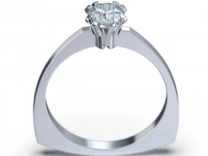 Triangular gem ring 3D Print Model