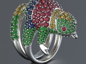 Ring chameleon Boucheron 3D Принт Модель