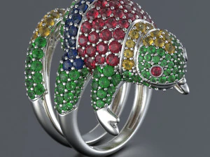 Ring chameleon Boucheron 3D Print Model