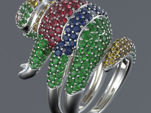 Ring chameleon Boucheron 3D Принт Модель