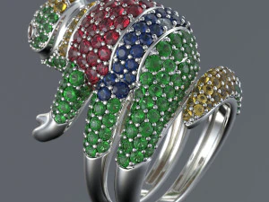 Ring chameleon Boucheron 3D Print Model