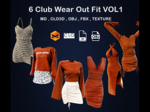 俱乐部服装 VOL 1 3D 模型