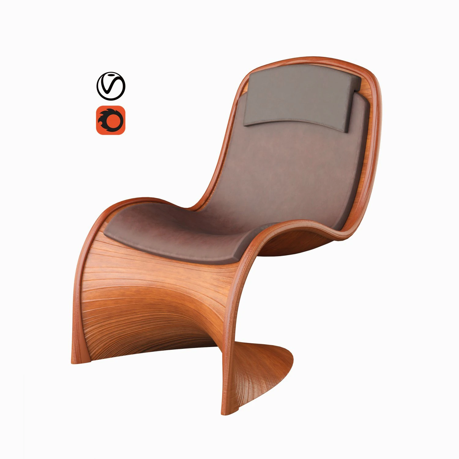arah modern armchair 3D Model .c4d .max .obj .3ds .fbx .stl .blend 