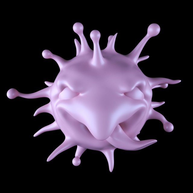 fantasy corona virus 3D Modell .c4d .max .obj .3ds .fbx .stl .blend
