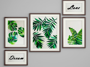 leaf frame Model 3D