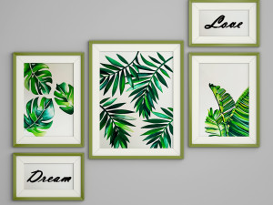 leaf frame Model 3D