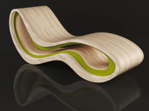 sedia arah maya Modello 3D