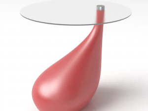 눈물 빨간 테이블 3D 모델