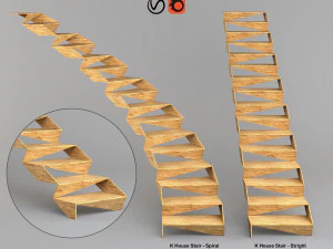 k house stair 3D Model