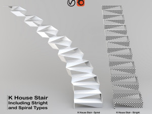 k house stair 3Dモデル