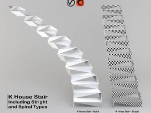 k house stair 3D Model