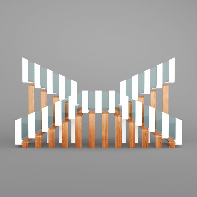 stairs futuristic home 3D Model .c4d .max .obj .3ds .fbx .stl .blend 