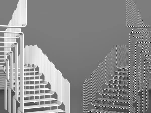 stairs futuristic home 3D Model