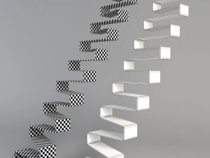 丝带楼梯 3D 模型