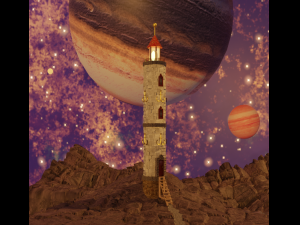 stylized vintage brick lighthouse low-poly 3D 模型