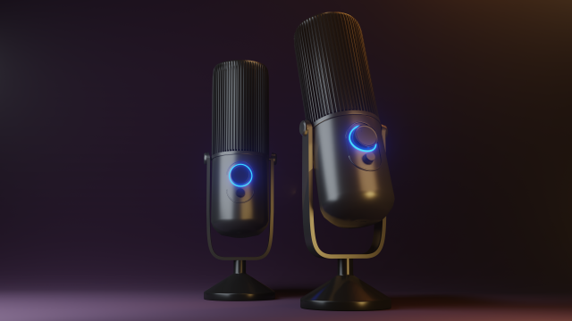 of the microphone Modello 3D .c4d .max .obj .3ds .fbx .stl .blend 