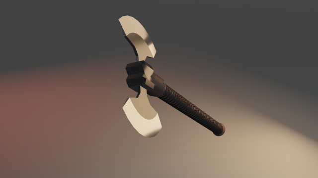 two-handed axe Model 3D .c4d .max .obj .3ds .fbx .stl .blend 