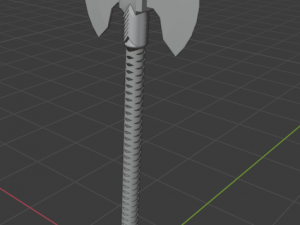 two-handed axe Model 3D