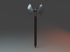 two-handed axe Model 3D