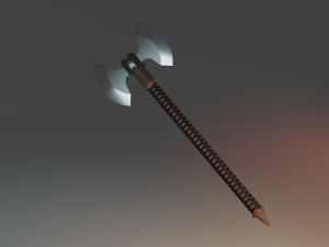 two-handed axe Model 3D