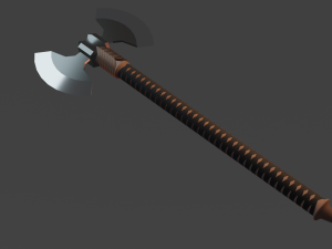 two-handed axe Model 3D