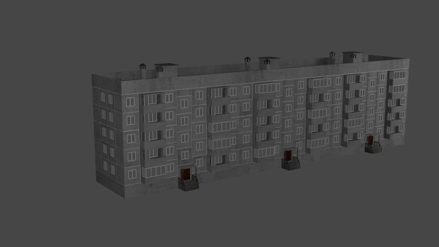 house of the soviet construction 3D Model .c4d .max .obj .3ds .fbx .stl .blend 