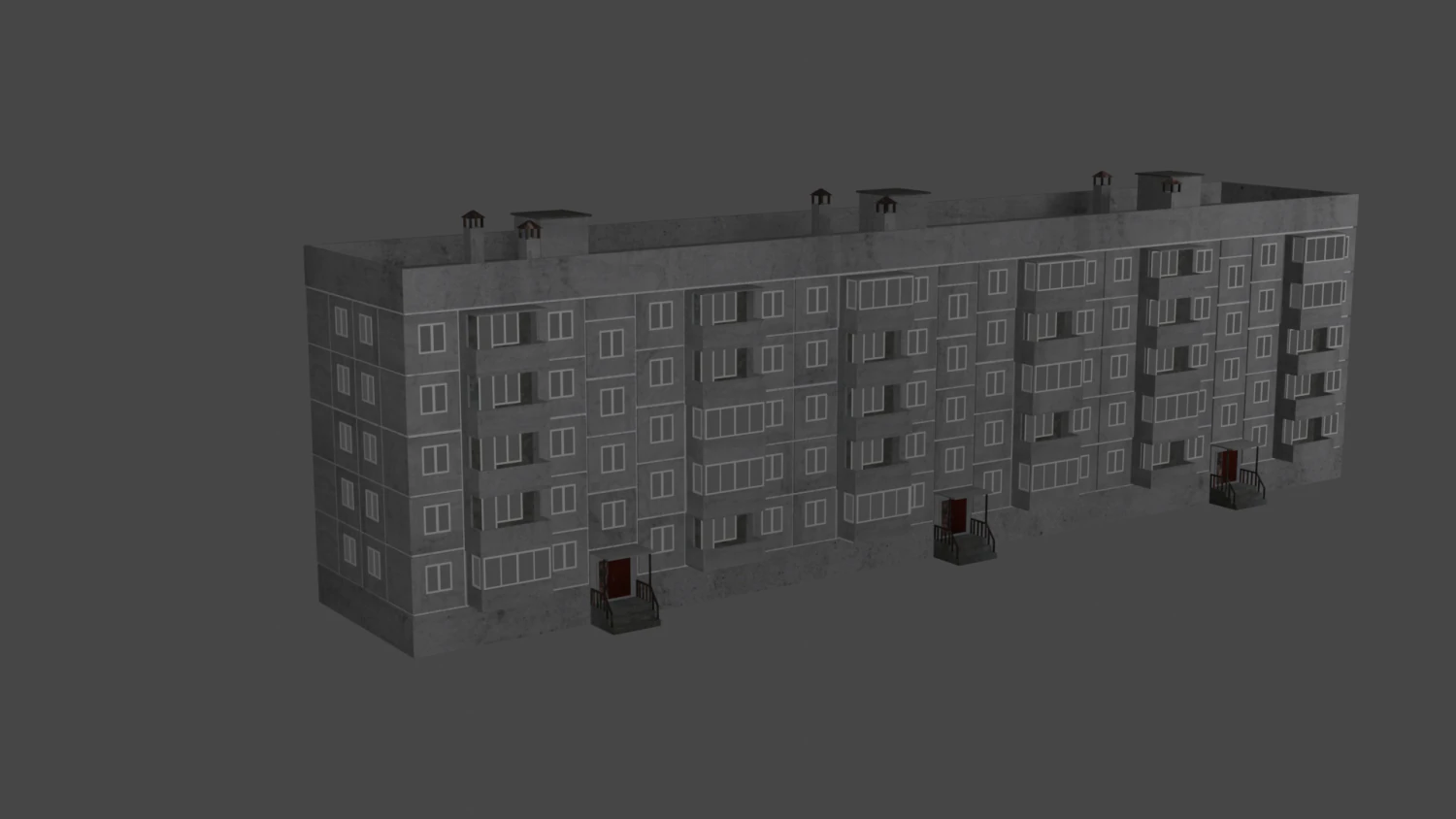 house of the soviet construction 3D Model .c4d .max .obj .3ds .fbx .stl .blend 