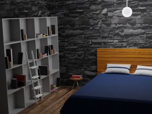 blue bedroom 3D Model