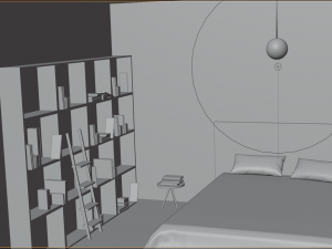 blue bedroom 3D Modell