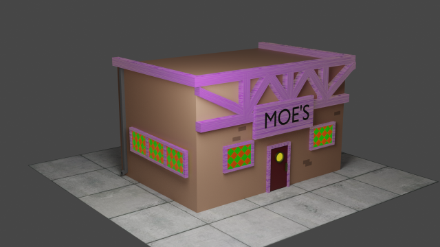 moes pub 3D Model .c4d .max .obj .3ds .fbx .stl .blend 