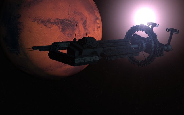spaceship 3D Model .c4d .max .obj .3ds .fbx .stl .blend 