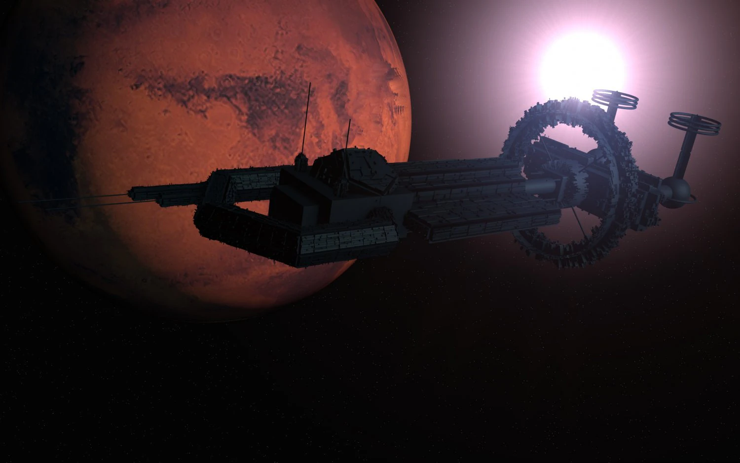 spaceship 3D Model .c4d .max .obj .3ds .fbx .stl .blend 