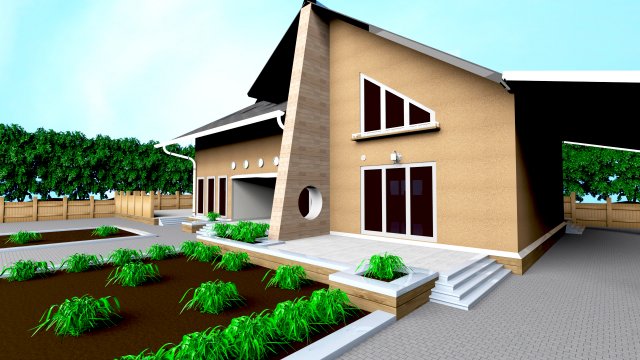 cottage Model 3D .c4d .max .obj .3ds .fbx .stl .blend 