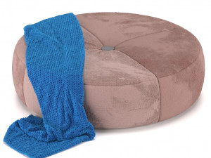 round pouf aley lema 3D Model