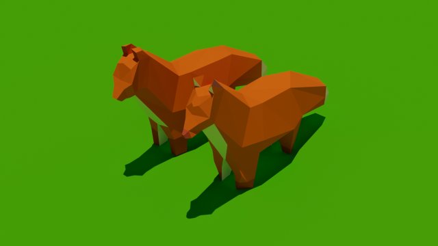 fox low poly 3D मॉडल .c4d .max .obj .3ds .fbx .stl .blend 