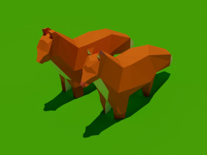 fox low poly 3D-Modell