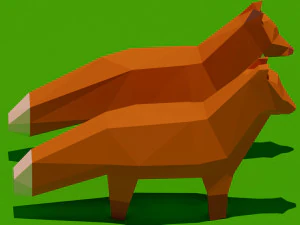 fox low poly 3D Model