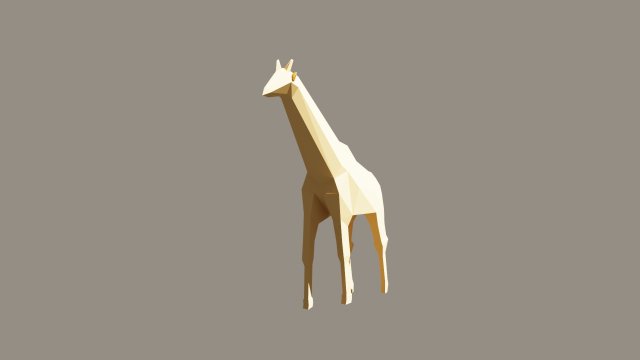 giraffe low poly 3D Модель .c4d .max .obj .3ds .fbx .stl .blend 