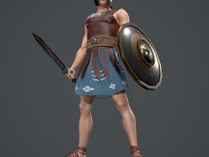 roman soldier game ready 3D 모델