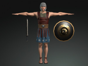 roman soldier game ready 3D 모델