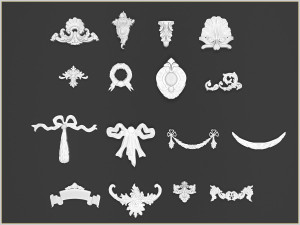43 ornament imm brush for zbrush Modèle 3D