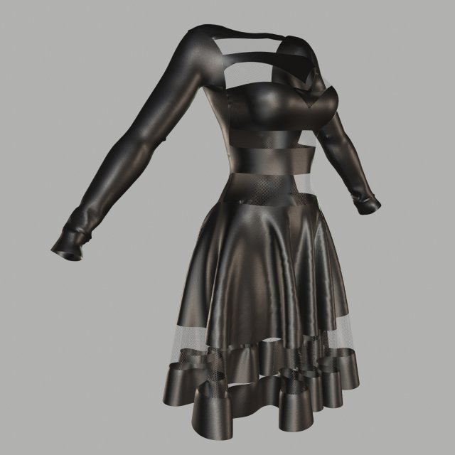 dress 3Dモデル .c4d .max .obj .3ds .fbx .stl .blend 