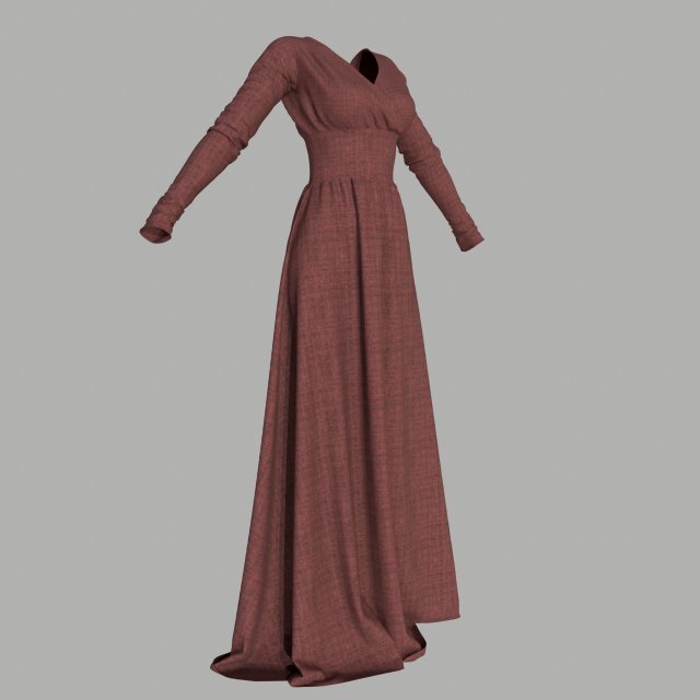 dress 3D Модель .c4d .max .obj .3ds .fbx .stl .blend 