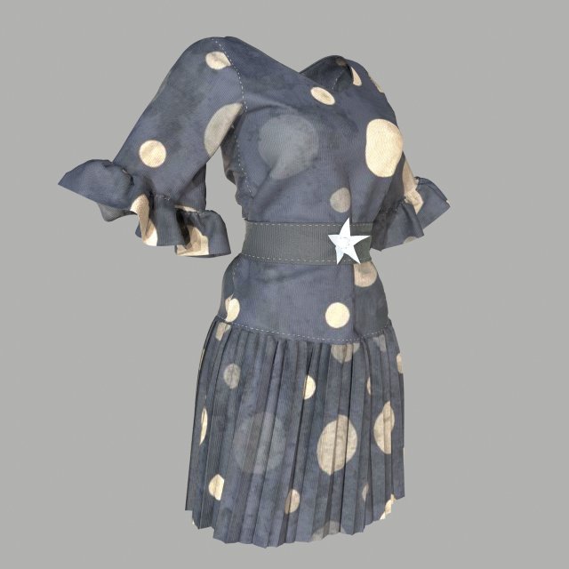 dress 3D-Modell .c4d .max .obj .3ds .fbx .stl .blend 