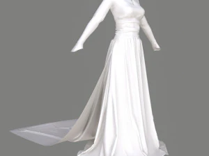 suknia ślubna Model 3D