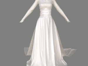 wedding dress 3D 模型