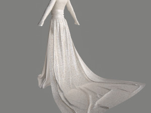 wedding dress 3D 模型