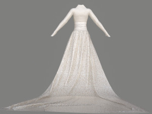 wedding dress 3D 模型