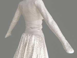 wedding dress 3D 模型
